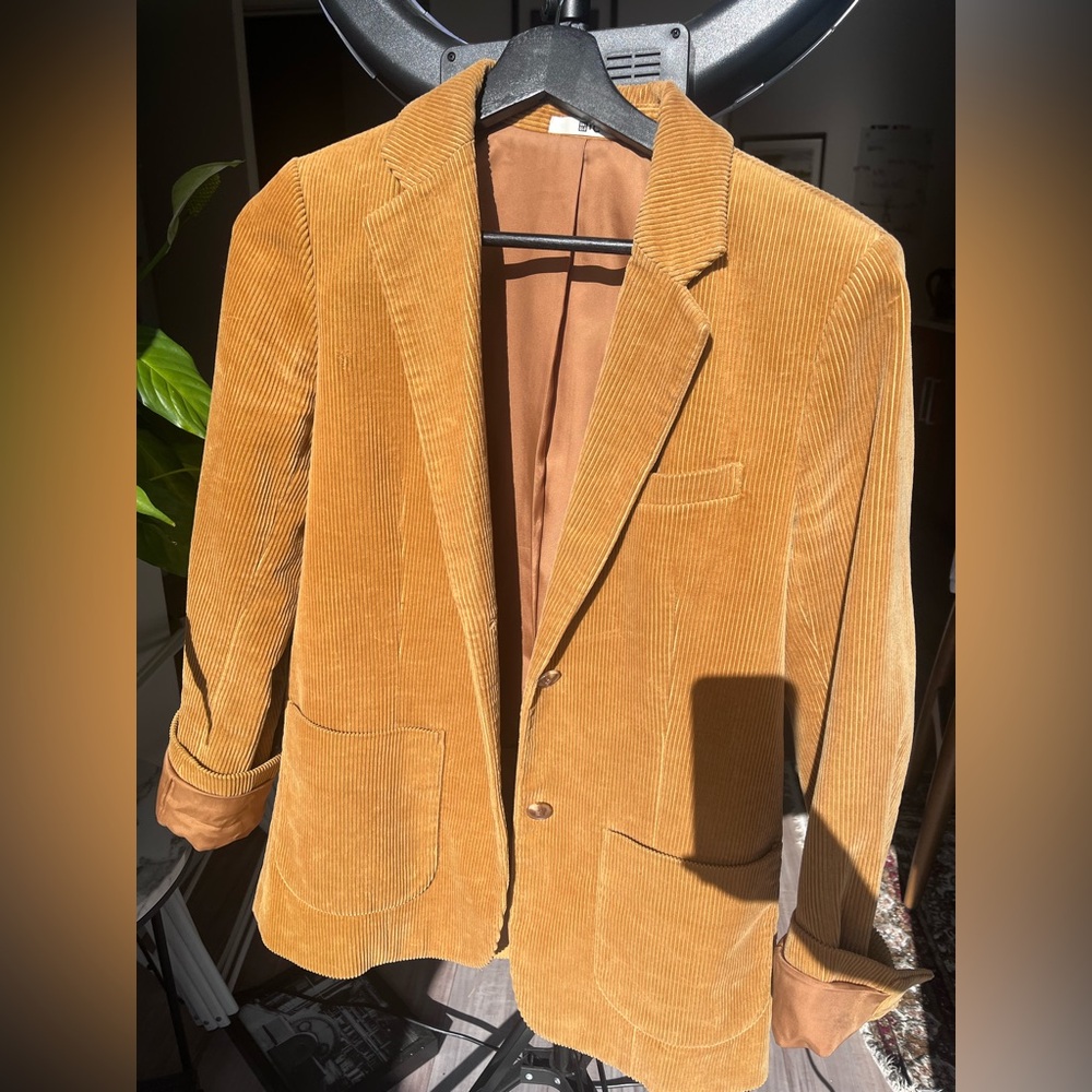 Light brown /Ochre Corduroy Blazer